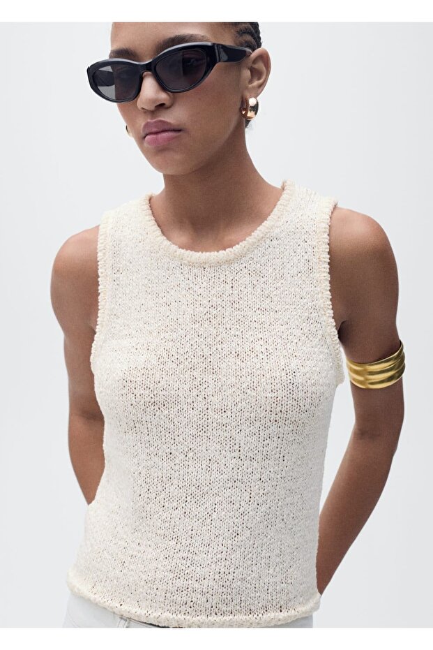 Askılı kroşe bluz - 1