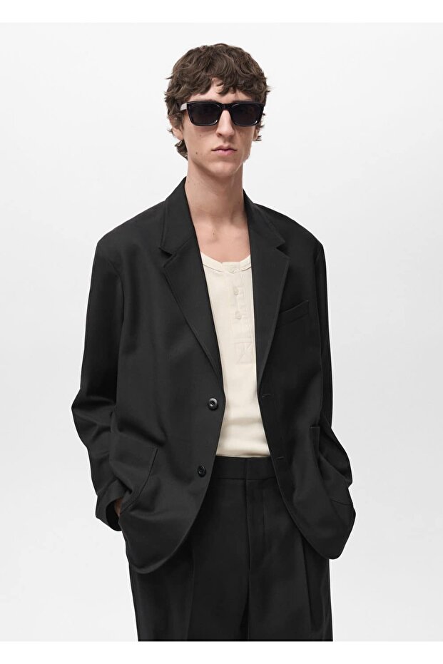 Relaxed kesim blazer ceket - 1