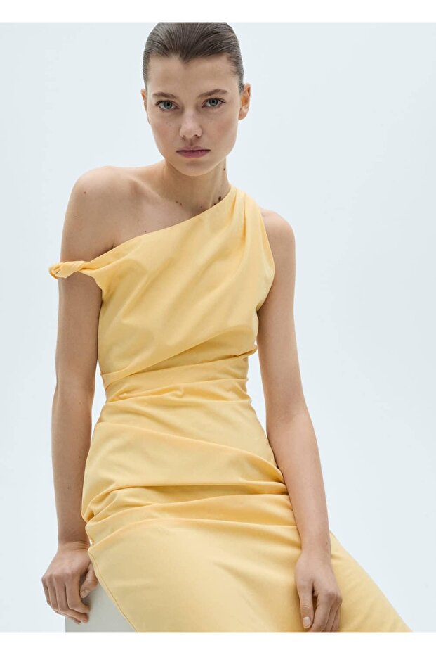 Rochie midi asimetrică drapată - 8