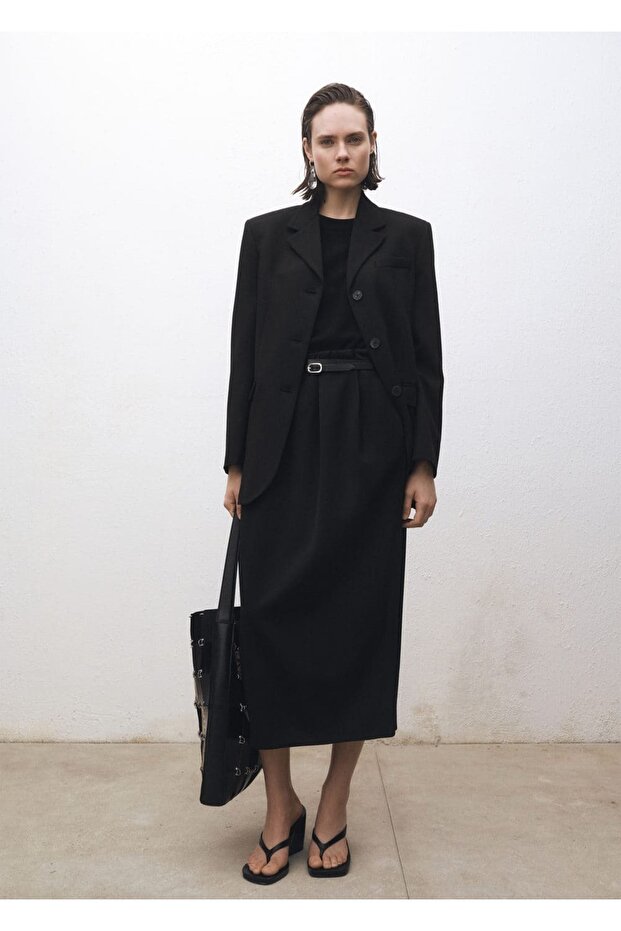 Kısa kollu yün karışımlı kazak - 2