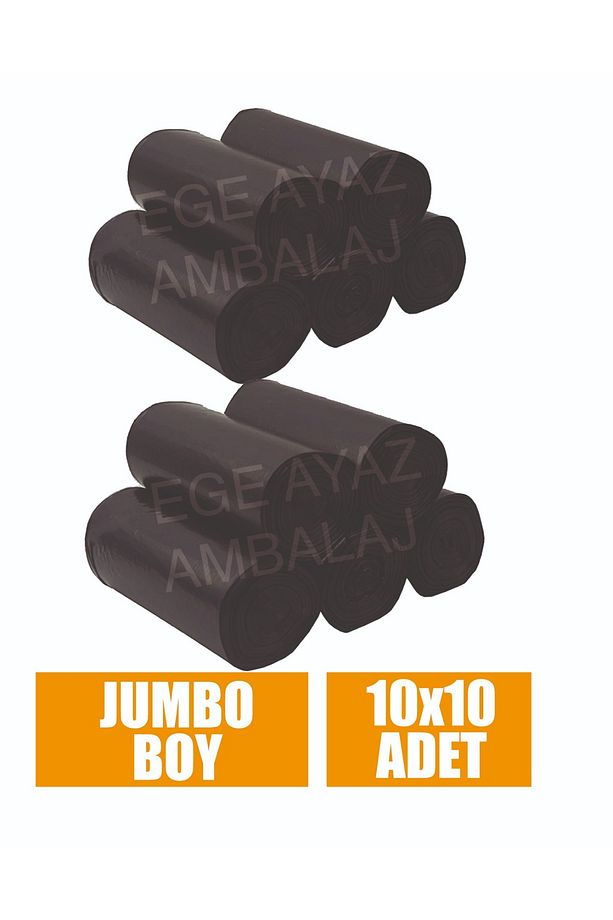 Çöp Torbası Jumbo Boy 10’lu 10 Rulo 300 gr Ultra Kalın 80x110 Çöp Poşeti - 1
