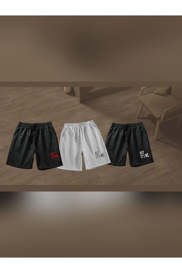 ( 3 ADET) Erkek  Şort Yazlık spor tatil şortu Kumaştır. Ter Tutmaz. - 1