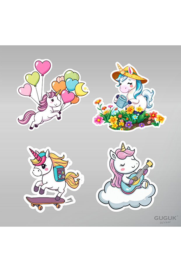 Sevimli Unicorn Sticker Seti - 2