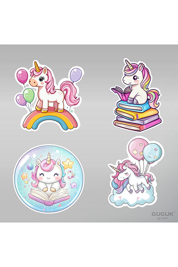Sevimli Unicorn Sticker Seti - 4