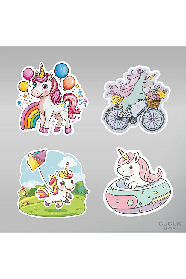 Sevimli Unicorn Sticker Seti - 3