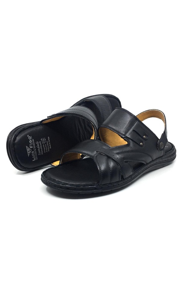 100% Genuine Leather Orthopedic Men's Large Size Sandals Slippers 40-48