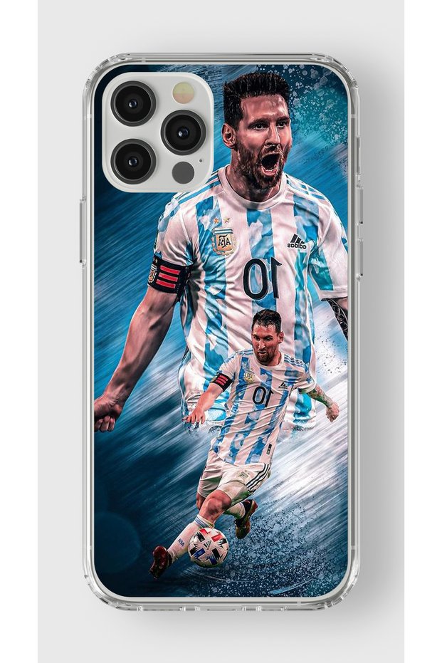 حافظة شفافة مطبوعة بتصميم ميسي متوافقة مع هاتف iPhone 16 Pro Max