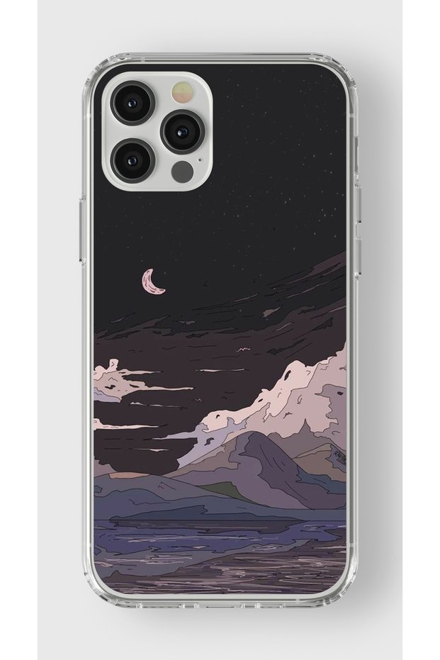 حافظة شفافة مطبوعة بتصميم فني متوافق مع هاتف iPhone 16 Pro Max