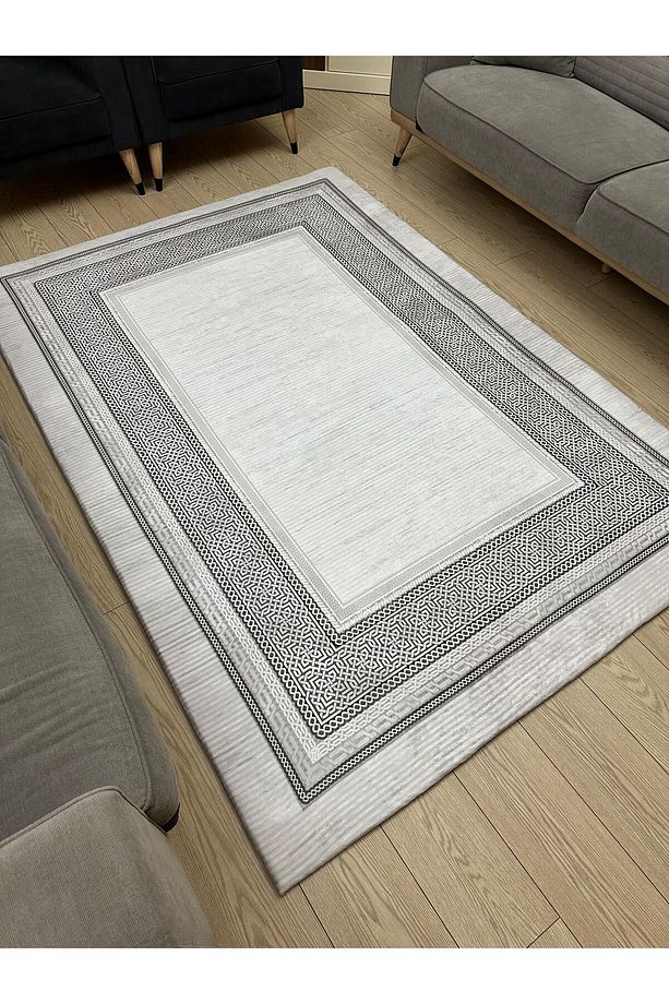 Lastikli Mikro Polar Halı Örtüsü - Kalın Kumaş - Ekstra Dayanıklı - Yıkanabilir - 3