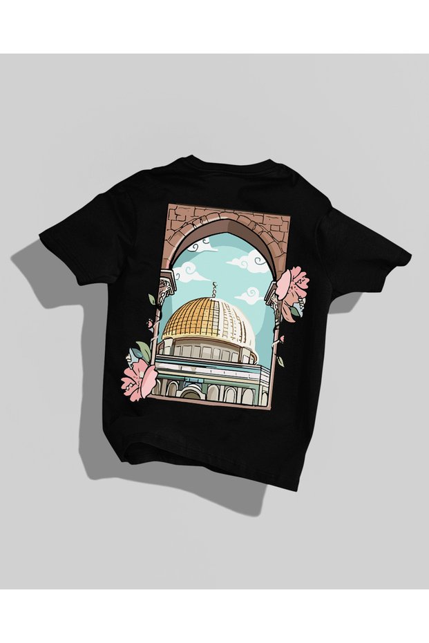 Palestine Design Back Printed High Quality Compact Unisex Oversize T-Shirt