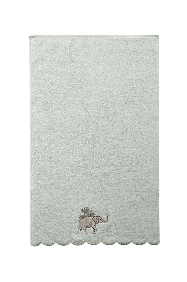 LCW HOME Mavi Fil Nakışlı %100 Pamuk Yüz Havlusu 50x80 Cm - 5