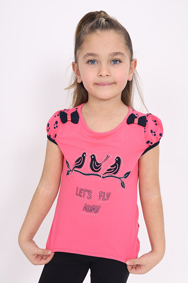 Girl's Embroidery Detailed T-Shirt