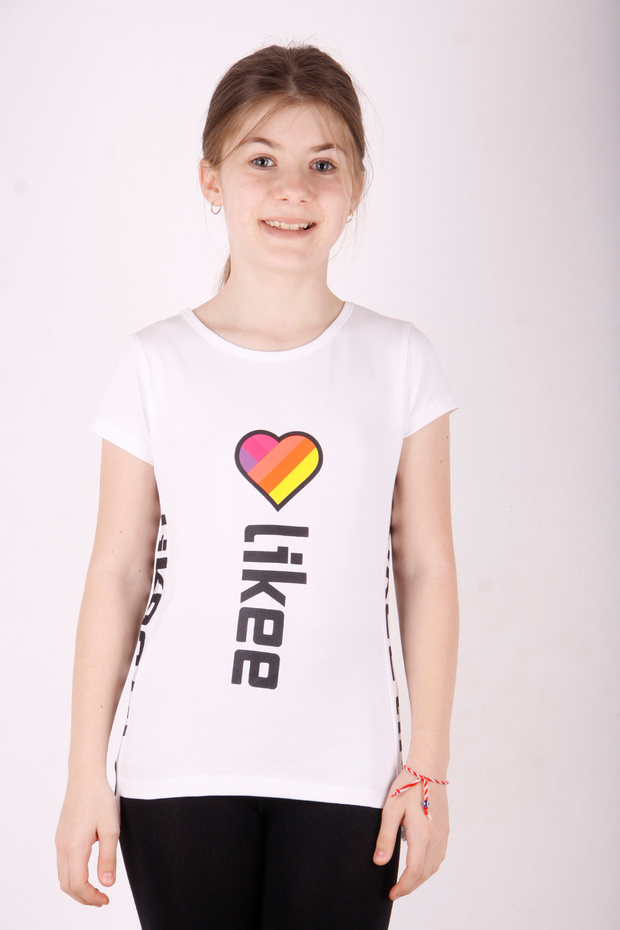 Fată - Tricou Likee cu imprimeu - 1