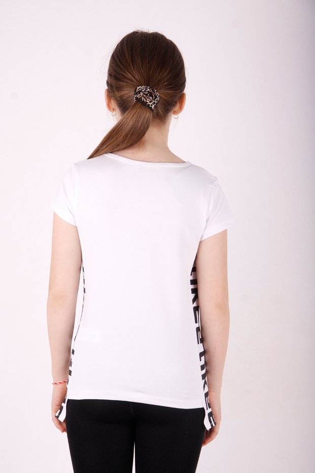 Fată - Tricou Likee cu imprimeu - 3