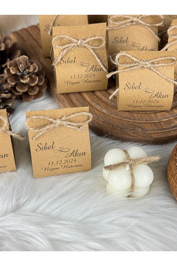 20 Adet Kartlı Bubble Mum Hediyelik - 1