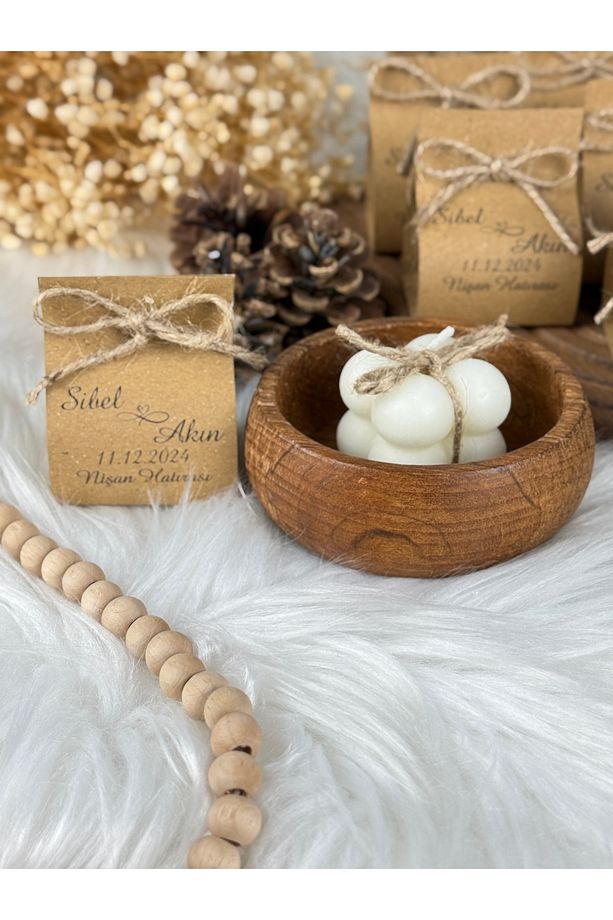 20 Adet Kartlı Bubble Mum Hediyelik - 2