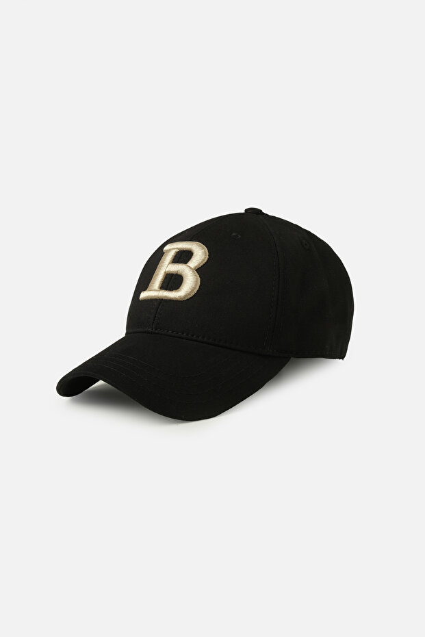 B Black Baseball Cap - 2