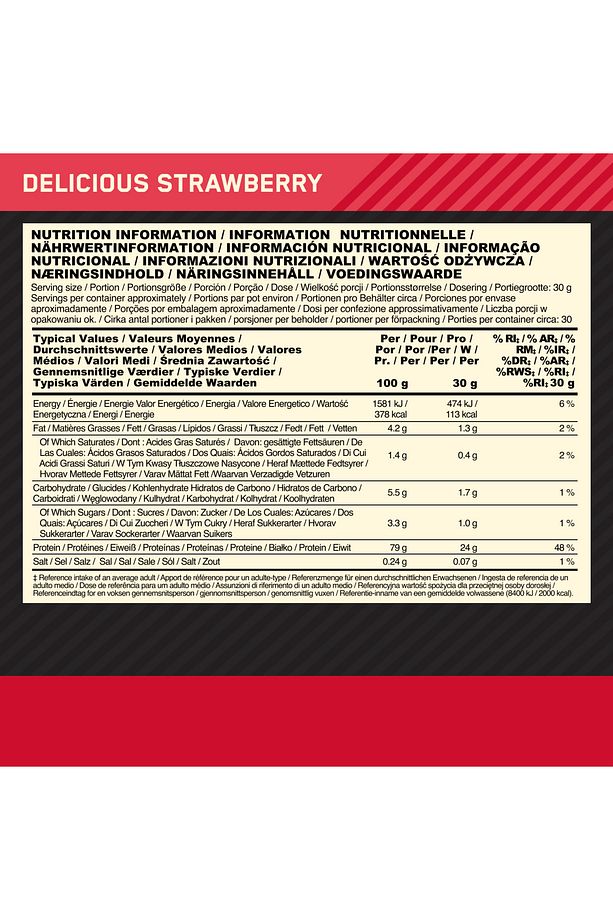 100% Whey Gold Standard Çilek Aromalı 899g 29 Servis Yüksek Protein Tozu - 100% Whey Gold Standard Ç - 6