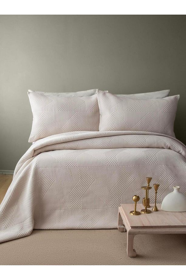 Çift Kişilik Yatak Örtüsü Set Savoy Bej - Yatak Ortusu Set - 1