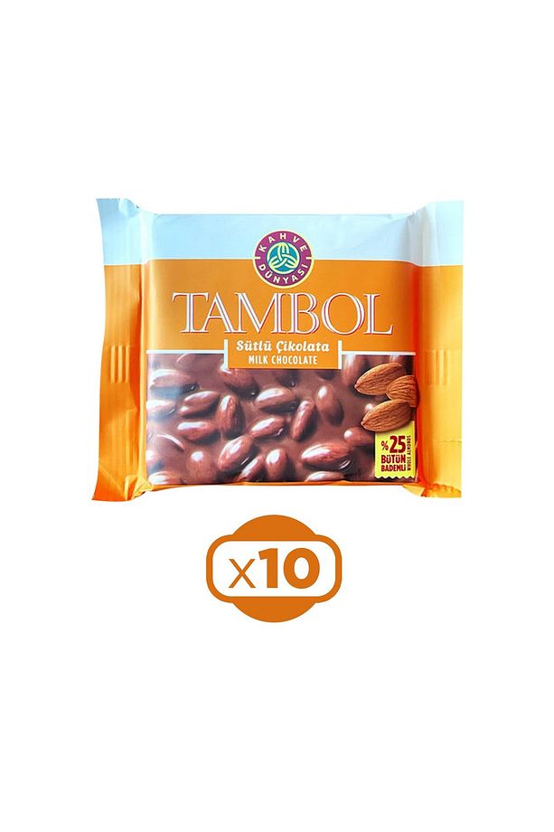 Tambol Sütlü Çikolata Bademli 77 gr x 10 Adet - 2