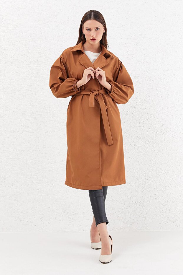 Dadali Balon Kol Cepli Trençkot Camel - 2