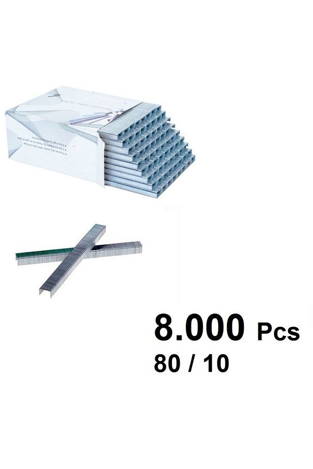 Zımba Teli Havalı Tabanca için 8000 Adet Zımba Makinesi için 8000 Adet Zımba teli 80/10 Krom - 1