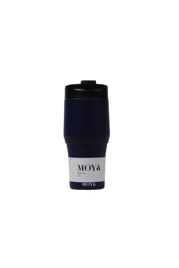 "High Tide" 380ml Travel Coffee Mug Black/Navy