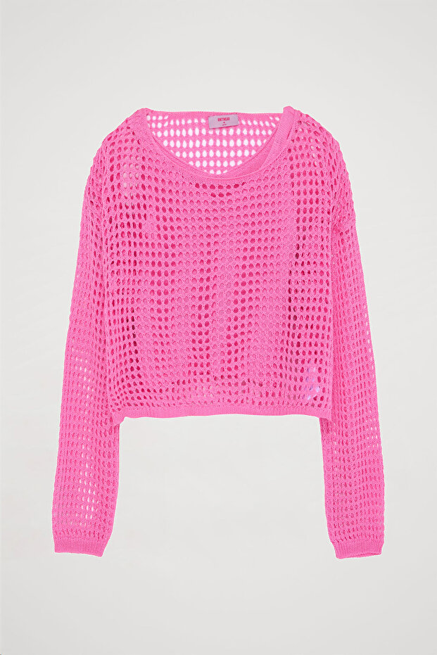 Ajurlu İkili Triko Pembe - 2