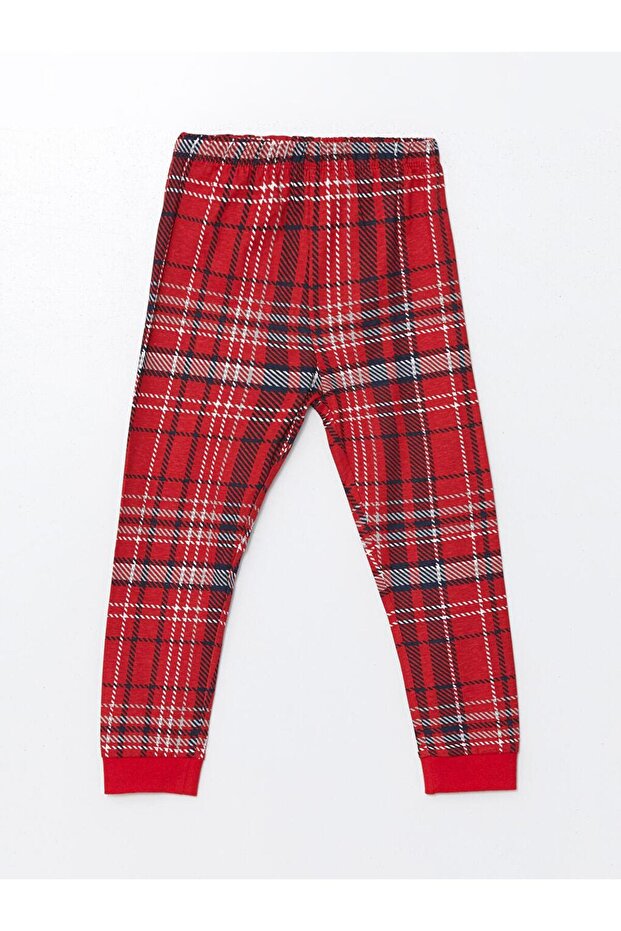Bisiklet Yaka Uzun Kollu Yılbaşı Temalı Kız Bebek Pijama Takımı (W4) - 6