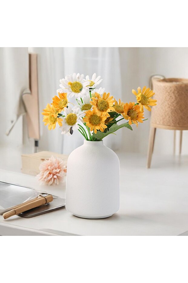 Mini White Ceramic Vase - 5