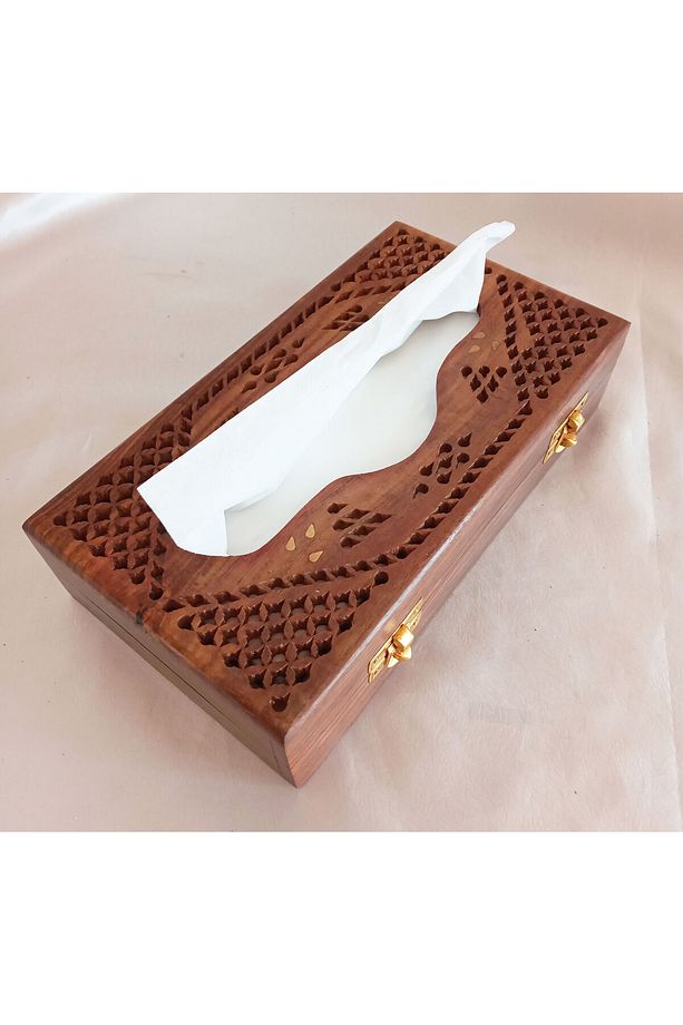 Ahşap Peçetelik-kağıt Mendil Kutusu 23 X 13 X 5.5 Cm - 1