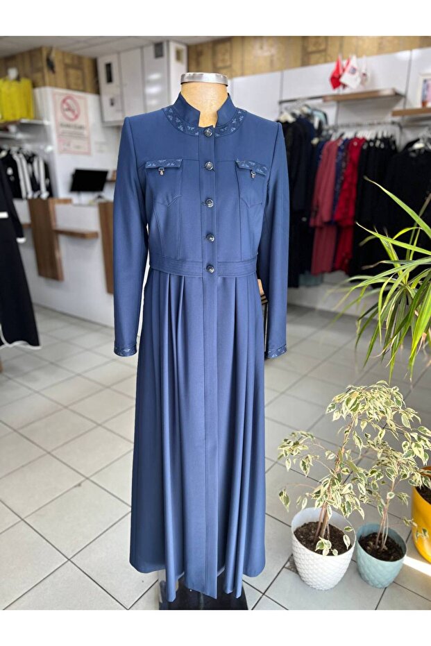 Pile Detaylı Pardesü - 1