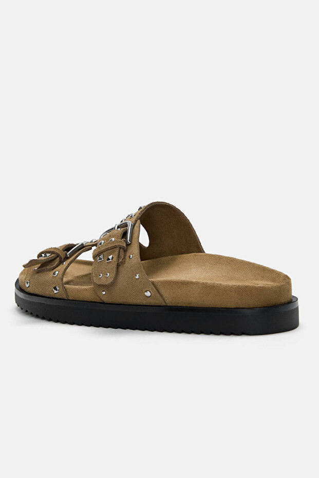 Tokalı ve zımbalı deri terlik - 6