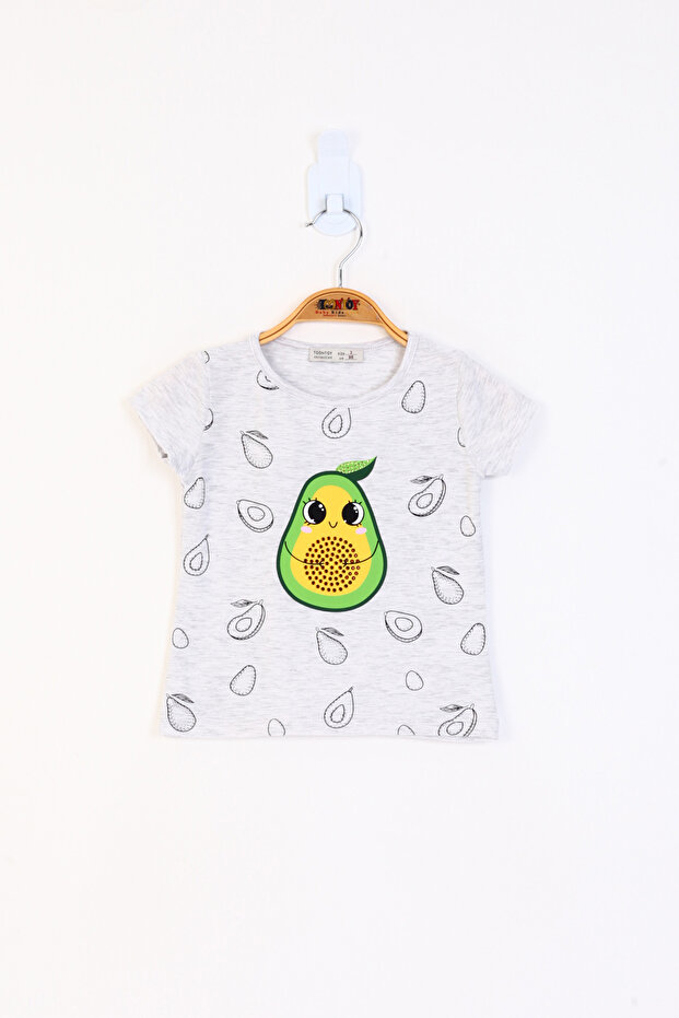 Girl's Avocado Printed T-Shirt