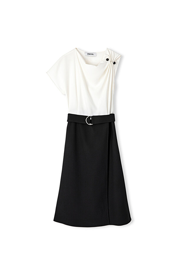 Colorblock elbise - 3