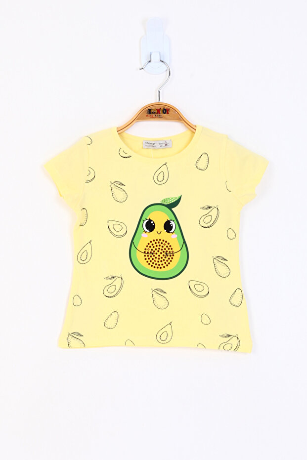 Girl's Avocado Printed T-Shirt
