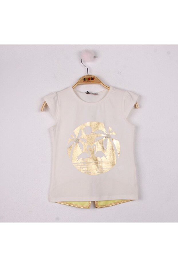 Girl's Foil Palm Printed T-Shirt