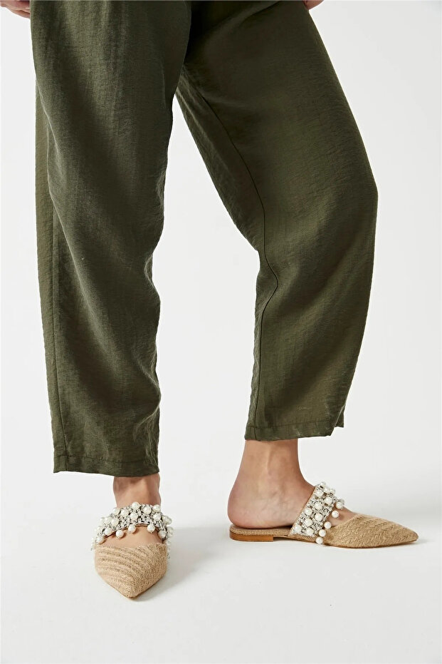 Hasır Taşlı Terlik - 3