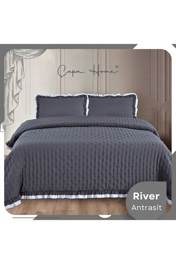ÇAPA HOME RİVER MİCRO FIRFIRLI ÇİFT TARAFLI YATAK ÖRTÜSÜ TEK KİŞİLİK - 1