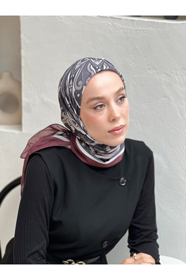 وشاح بنمط تانكا مقاس 110 سم - 3