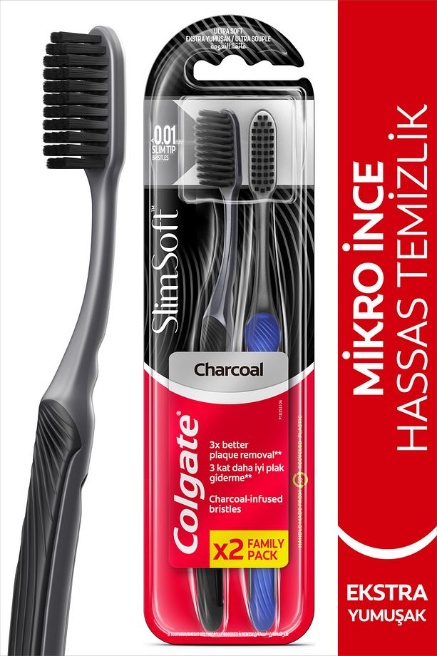 Mikro Ince Charcoal Hassas Temizlik Yumuşak Diş Fırçası 1 1 - 2