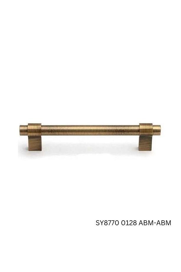 Mobilya Kulbu Antik Sarı Renk 128mm Kulp (SY8770 0128 ABM-ABM) - 1