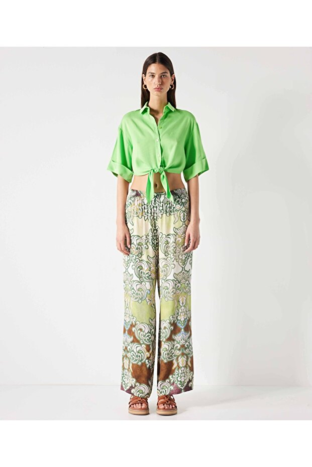 Belden bağlamalı gömlek - 1