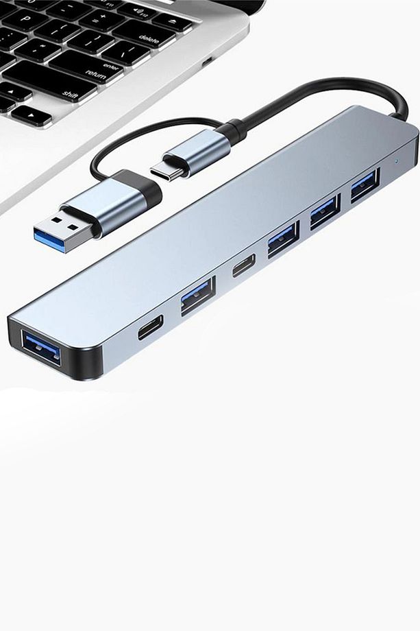 Usb Hub Çoklayıcı 7 Port Usb Type-C Çoğaltma Şarj İstasyonu PS3 PS4 Joystick Şarj Adaptörü Switch - 1