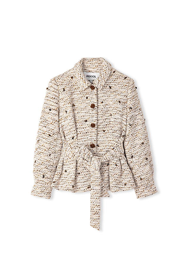 Jacheta din tweed brodata - 3