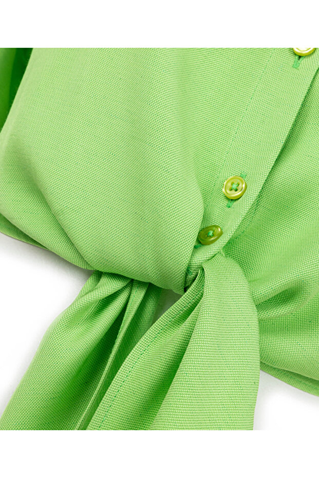 Belden bağlamalı gömlek - 4