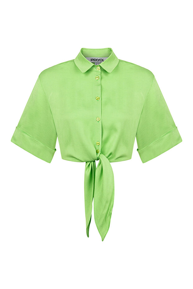 Belden bağlamalı gömlek - 3