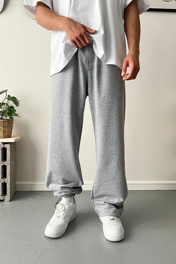 Erkek Ayarlanabilir Lastik Paça Oversize Eşofman Altı - 1
