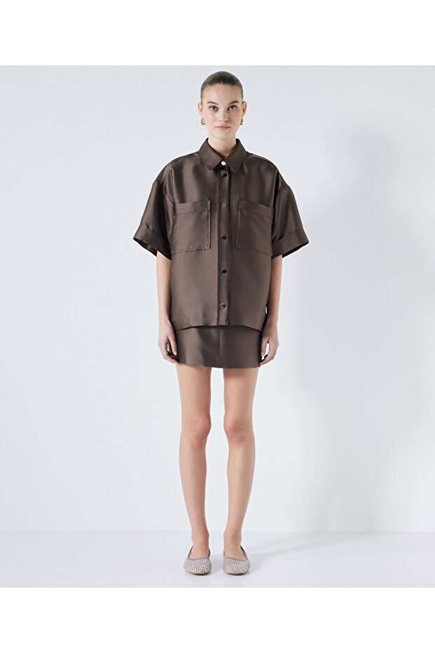 Metal Button Shirt Jacket - 2