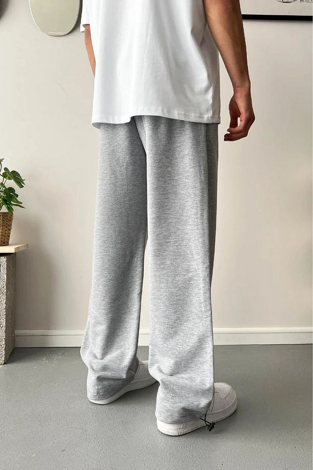 Erkek Ayarlanabilir Lastik Paça Oversize Eşofman Altı - 3